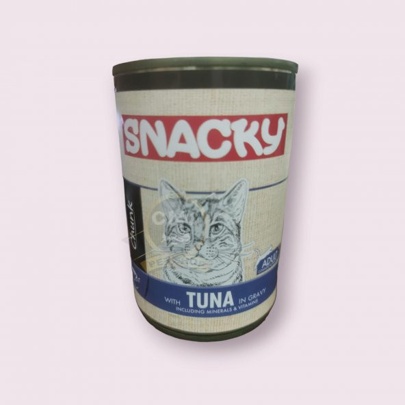 Snacky Chunk Gravy Soslu Ton Balıklı Yetişkin Kedi Konserve Yaş Maması 400 Gr