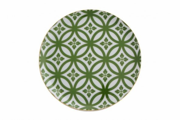 Porland Morocco Desen1 Yeşil Düz Tabak 24 cm 04A+P021459