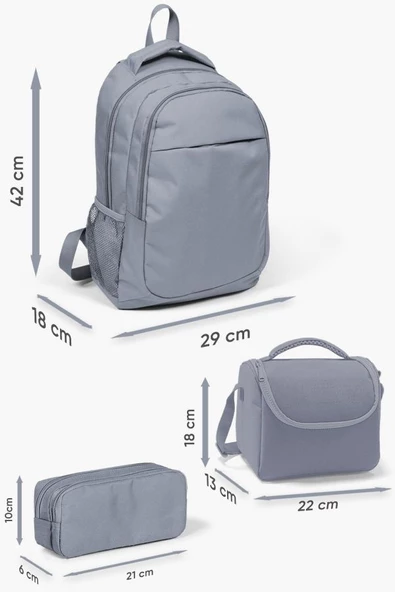 Coral High Kids Çivit Kırmızı Astronot Desenli 3'lü Okul Çanta Seti - Erkek Çocuk İlkokul Çanta Takımı - 5