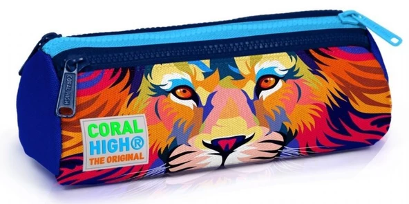 Coral High Kids Lacivert Saks Aslan Desenli 3'lü Okul Çanta Seti - Erkek Çocuk - Resim 5