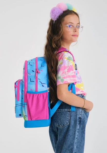 Coral High Pembe Mavi Flamingo İlkokul ve Günlük Sırt Çantası - Kız Çocuk - 3