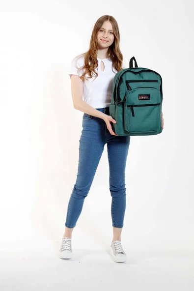 Kaukko Full Pocket Okul ve Günlük Sırt Çantası - Petrol - 4