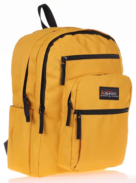 Kaukko Full Pocket Okul ve Günlük Sırt Çantası - Sarı ürün görseli