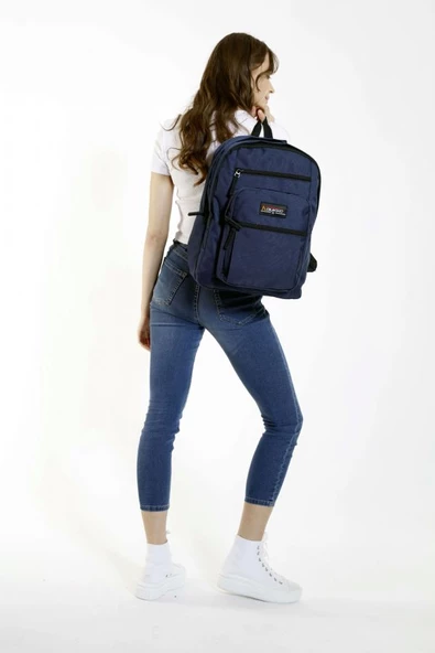 Kaukko Full Pocket Okul ve Günlük Sırt Çantası - Lacivert - Resim 3