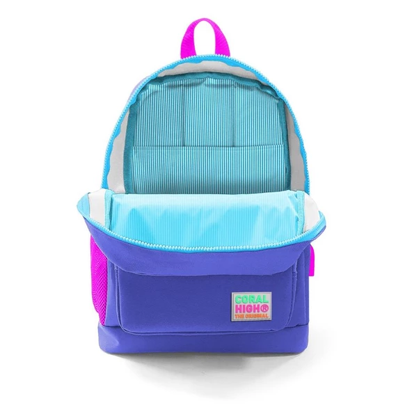 Coral High Okul Çantası ve Beslenme Çantası Seti - Kız Çocuk Mor - USB Soketli - 3