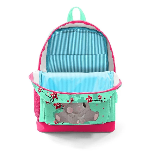 Coral High Okul Çantası ve Beslenme Çantası Seti - Kız Çocuk Yeşil Koala - USB Soketli - Resim 3