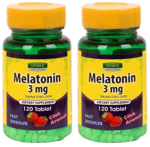 Vitapol Melatonin 3 Mg 2x120 Tablet Çilek Aromalı