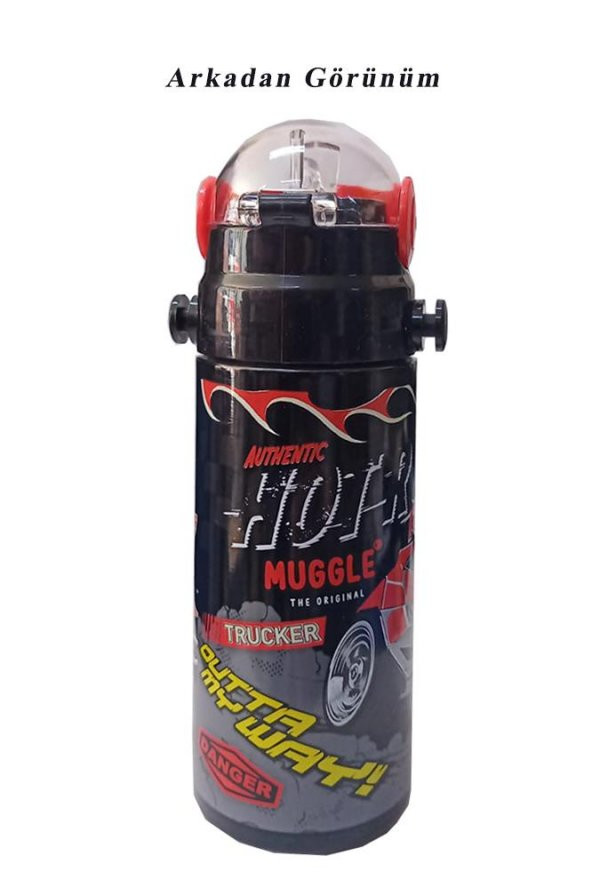 Erkek Çocuk Matara 550 ml Siyah 1 Adet Çelik Suluk Okul Matarası Öğrenci Suluğu - 3