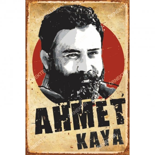 Ahmet Kaya Retro Tarz Ahşap Poster