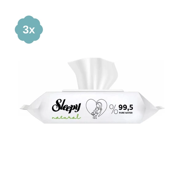 Sleepy Natural Yenidoğan 90 Yaprak 6lı Paket Islak Mendil - 2