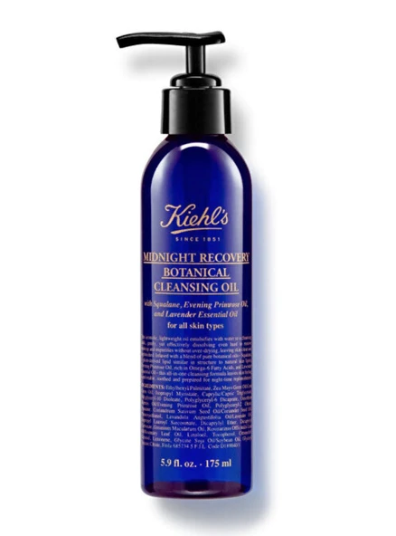 Kiehls Midnight Recovery Botanical Cleansing Oil 175 ml - Cildi Tazeleyen Temizleyici Yağ - 1