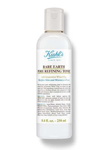 Kiehls New York Rare Earth Pore Refining Tonic 250 ml - Beyaz Kil Içeren Gözenek Küçültücü Tonik