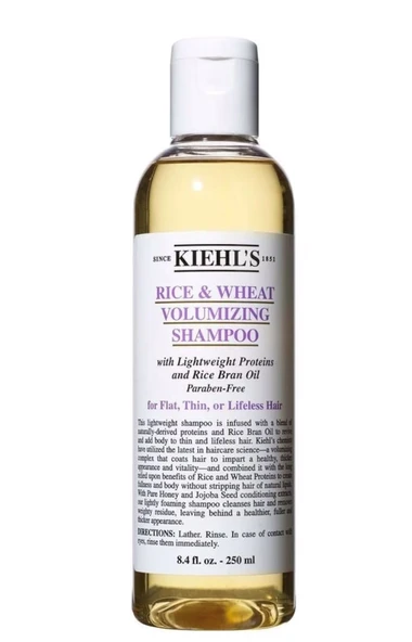 Kiehls New York Rice And Wheat Volumizing Shampoo 250 ml - Cansız Zarar Görmüş Saçlar Için