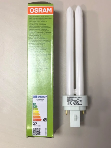 Osram 10 Adet Plc Lamba 26w/840 2p 4000 K 1750 Lm Günışığı Boy:16.5cm ( 10w-13w-18w Yerine Olmaz ) - Resim 2