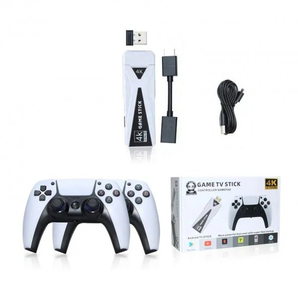 Winex 4K Android TV Stick ve Retro Game Konsol 10000 Oyunlu 64GB