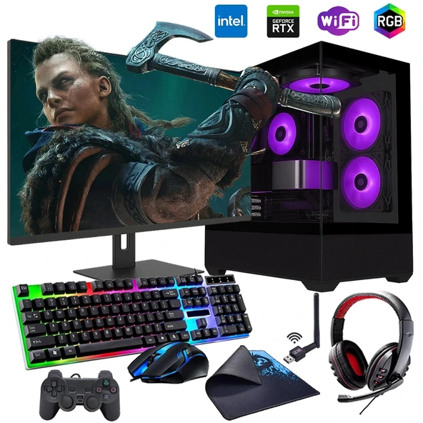 ROGAME RKT660347 INTEL i3 13100F 16GB 1TB M2 8GB RTX3050 24" Mon. (Gaming SET) ürün görseli