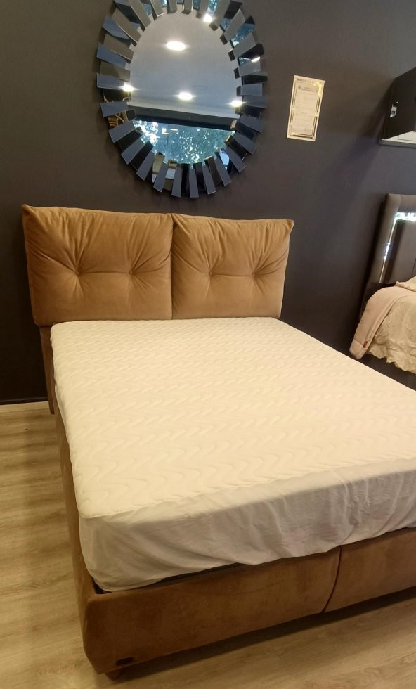 ALEZ Fitted 90176 Model Full Kenar Yatak koruyucu 100x200 Pamuk Beyaz El Yapım - 3