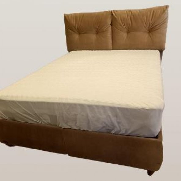 ALEZ Fitted 90176 Model Full Kenar Yatak koruyucu 100x200 Pamuk Beyaz El Yapım - 9