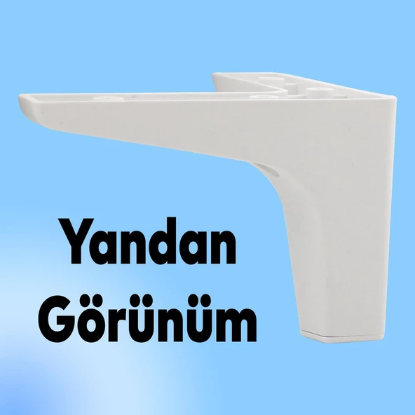 Sedef Lüks Mobilya Kanepe Sehpa Tv Ünitesi Koltuk Ayağı 10 Cm Beyaz Ayakları (4 ADET) - 7