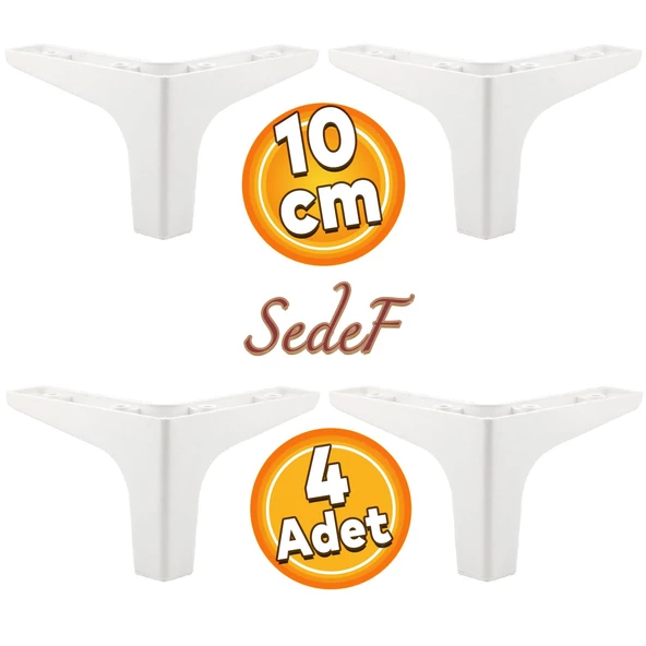 Sedef Lüks Mobilya Kanepe Sehpa Tv Ünitesi Koltuk Ayağı 10 Cm Beyaz Ayakları (4 ADET)