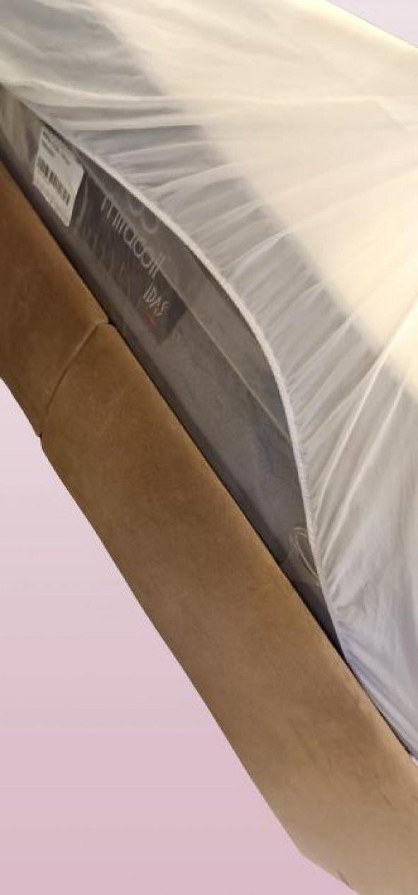ALEZ Fitted 90177 Model Full Kenar Yatak koruyucu 120x200 Pamuk Beyaz El Yapım - 6