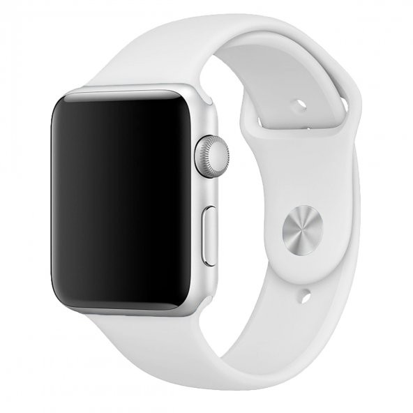 E2M CLASSIC SİLİKON APPLE WATCH KORDON 42-44-45-49MM BEYAZ