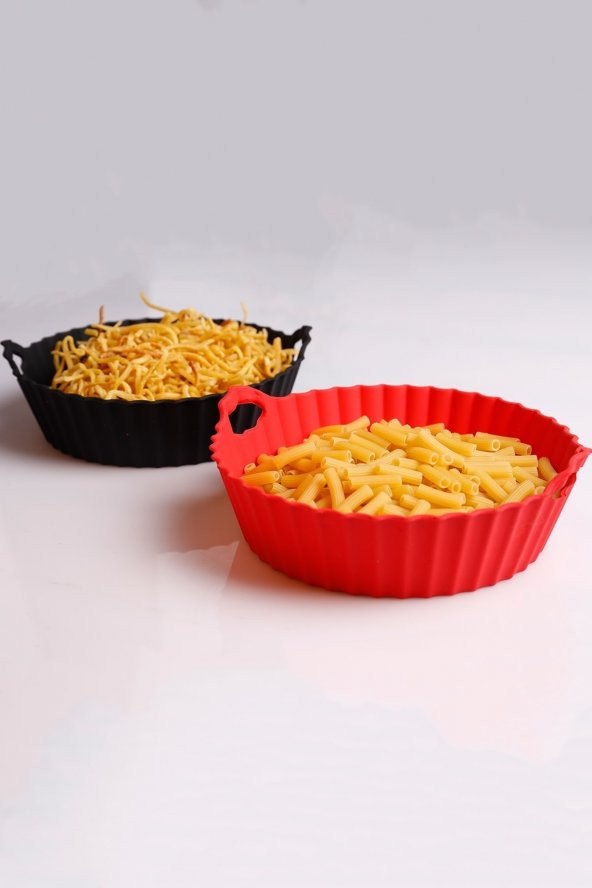 Silikon Pişirme Kalıbı Airfryer Silikon Kap Hava Fritözü Kalıbı - 3