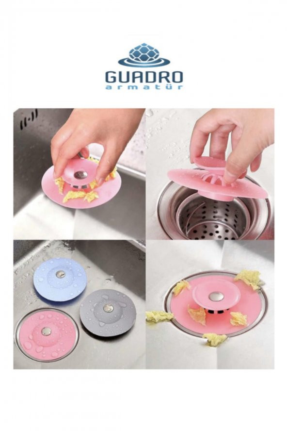 Silikon Banyo Mutfak Gider Evye Lavabo Içine Çöp Tıpası Kaydırmaz Süzgeç