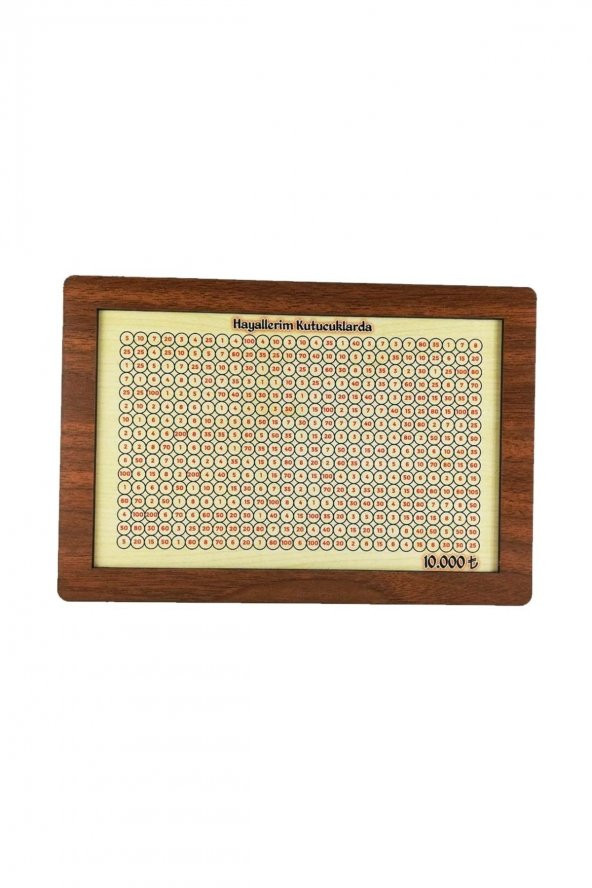 Parabox - Hedef Kutusu - Hedef Kumbarası - 10.000 Tl Kumbara - Ahşap Kumbara