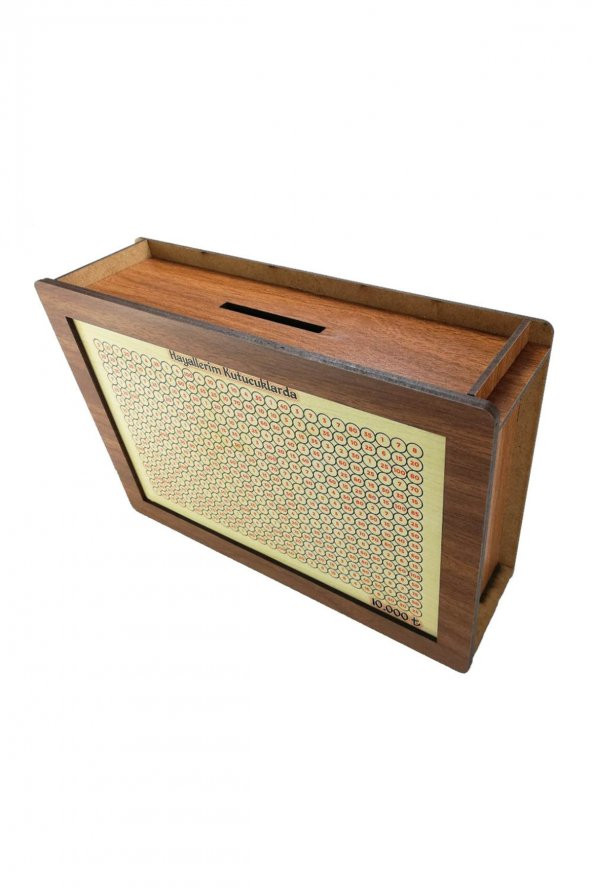 Parabox - Hedef Kutusu - Hedef Kumbarası - 10.000 Tl Kumbara - Ahşap Kumbara - 2