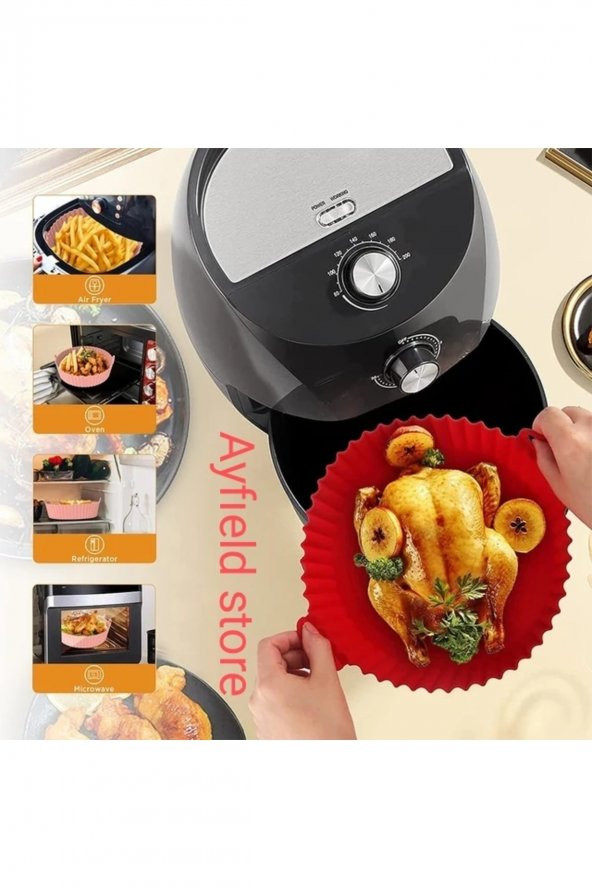 1.kalite Airfryer Silikon Pişirme Kalıbı, Airfryer Aksesuar, Tüm Airfryerlara Uyumlu