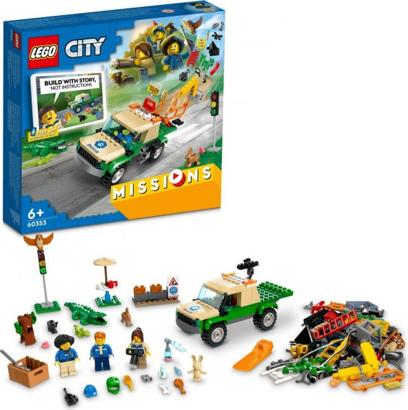 LEGO® City Vahşi Hayvan Kurtarma Görevleri 60353 - 6 Yaş ve Üzeri Çocuklar Için Interaktif, Dijital