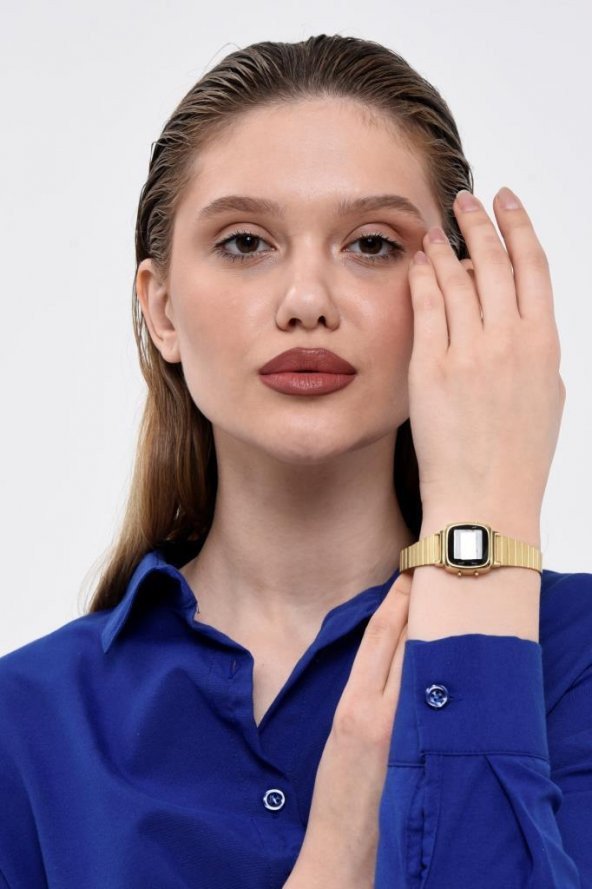 Carmilla Gold Metal Kordon Kadın Kol Saati - Resim 4