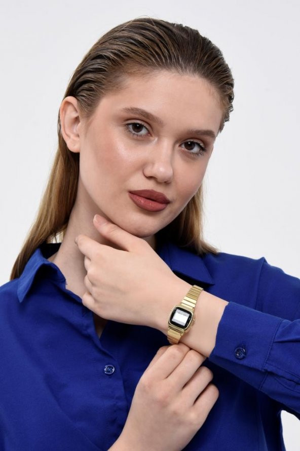 Carmilla Gold Metal Kordon Kadın Kol Saati - Resim 6