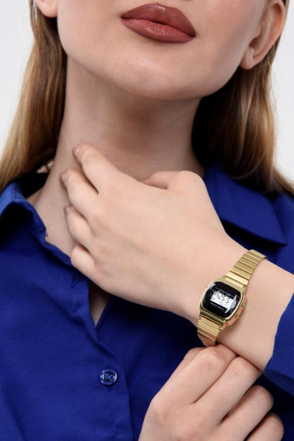 Carmilla Gold Metal Kordon Kadın Kol Saati - Resim 7