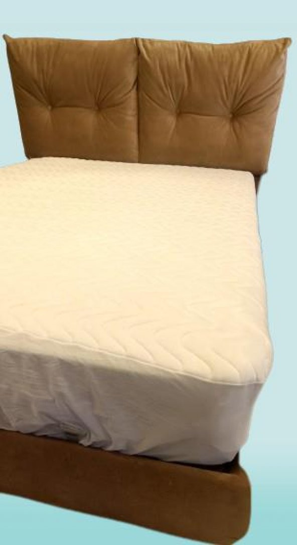 ALEZ Fitted 90179 Model Full Kenar Yatak koruyucu Lastikli 160x200 Pamuk Beyaz El Yapım - 8