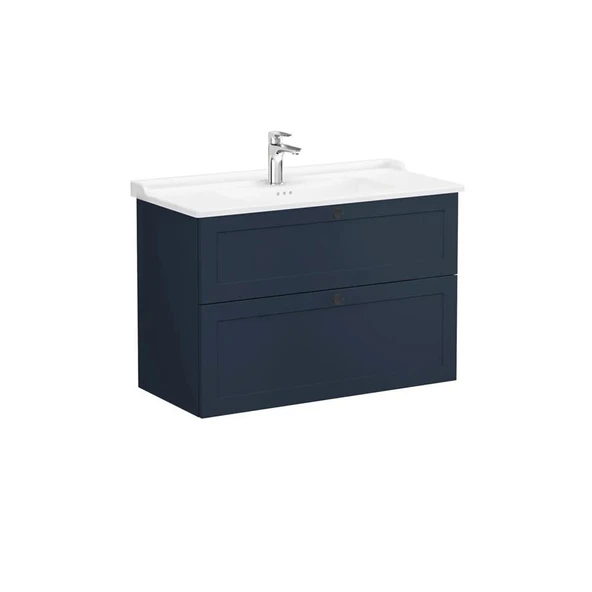 VitrA Root Classic Lavabo Dolabı 100cm 2 Çekmeceli Mat Lacivert 68895