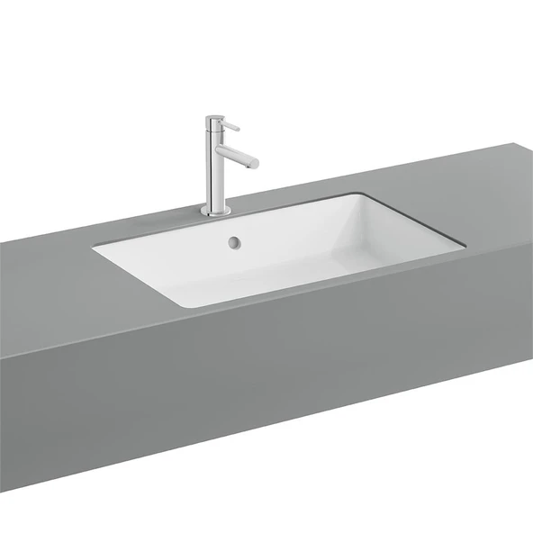 VitrA Nuo Armatür Deliksiz Tezgahaltı Lavabo 60 cm 7434B003-1082