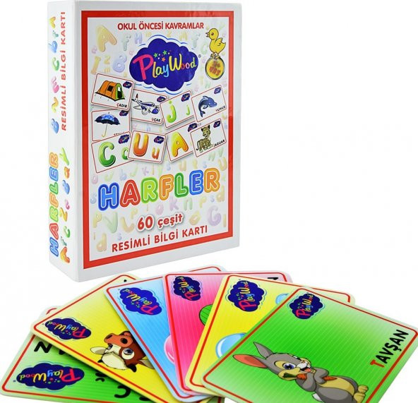 Playwood Eğitici Resimli Bilgi Kartı-Harfler - 2