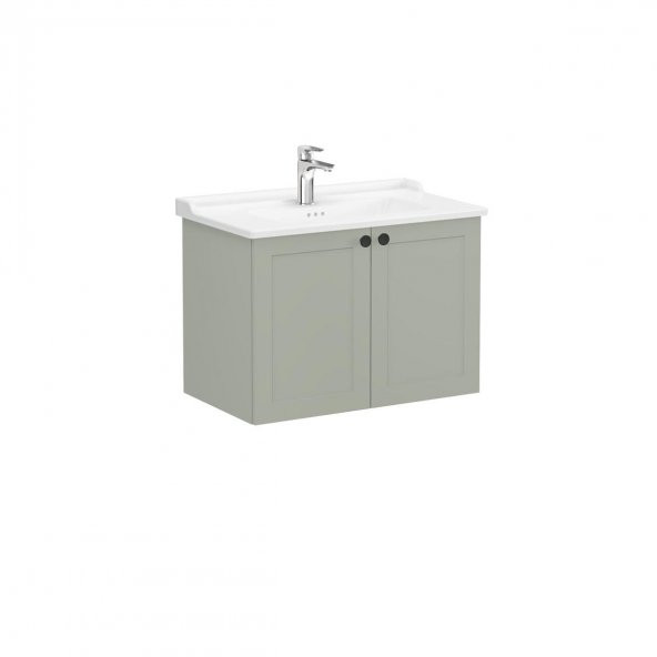 VitrA Root Classic Kapaklı Lavabo Dolabı 80 cm Mat Retro Yeşil 68728