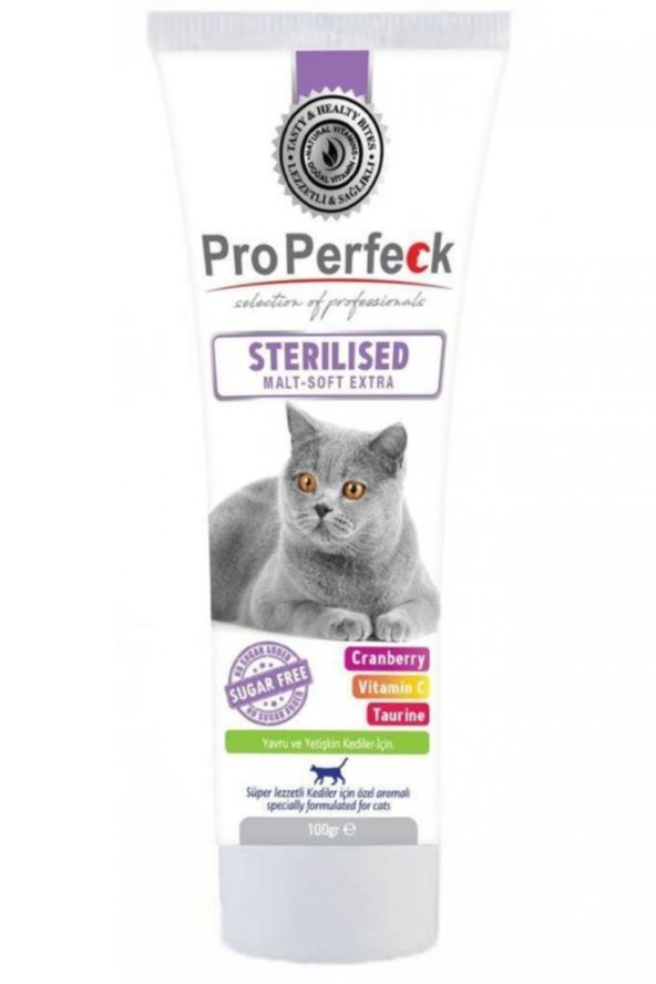 Properfeck Sterilized Kısırlaştırılmış Kedi Malt Soft Extra 100 Gr