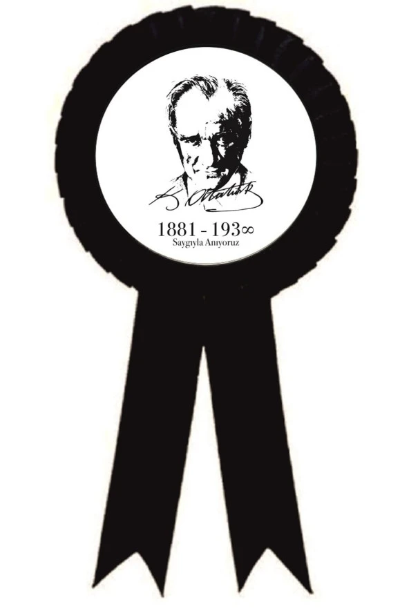 yıldızkurdelaankara 1881-1938 Saygıyla Anıyoruz Saten Kokart 100 Adet