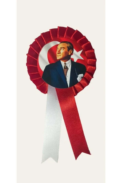 yıldızkurdelaankara Atatürk Türk Bayraklı Saten Kokart 5 Adet ürün görseli