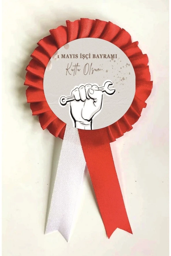 yıldızkurdelaankara 1 Mayıs Işci Bayramı Saten Kokart 10 Adet