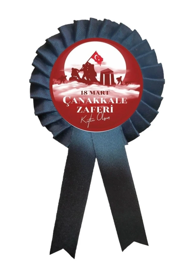 yıldızkurdelaankara 18 Mart Çanakkale Zaferi Kutlu Olsun Saten Kokart 10 Adet