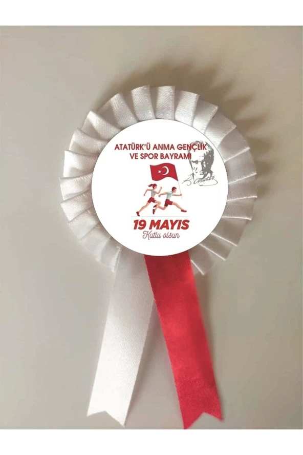 yıldızkurdelaankara 19 Mayıs Atatürk'ü Anma Gençlik Ve Spor Bayramı Saten Kokart 10 Adet