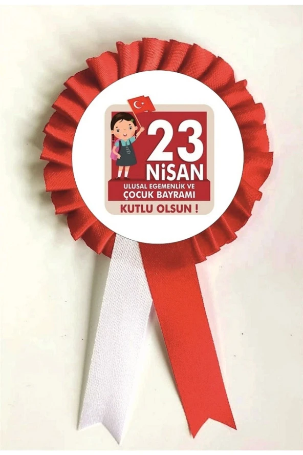yıldızkurdelaankara 23 Nisan Ulusal Eğemenlik Ve Çocuk Bayramı Saten Kokart 10 Adet