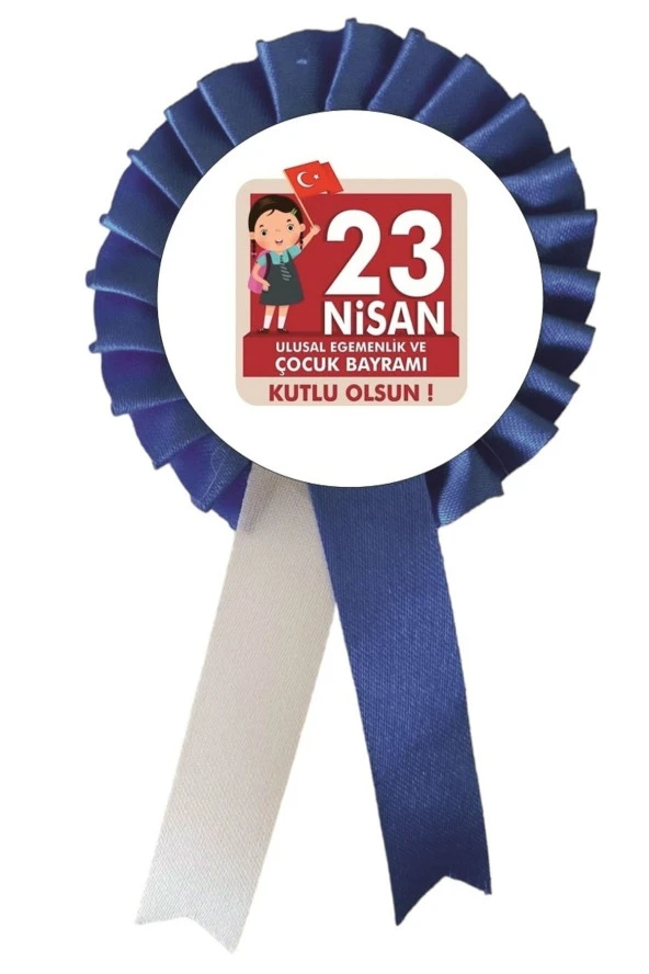 yıldızkurdelaankara 23 Nisan Ulusal Eğemenlik Ve Çocuk Bayramı Saten Kokart 10 Adet ürün görseli