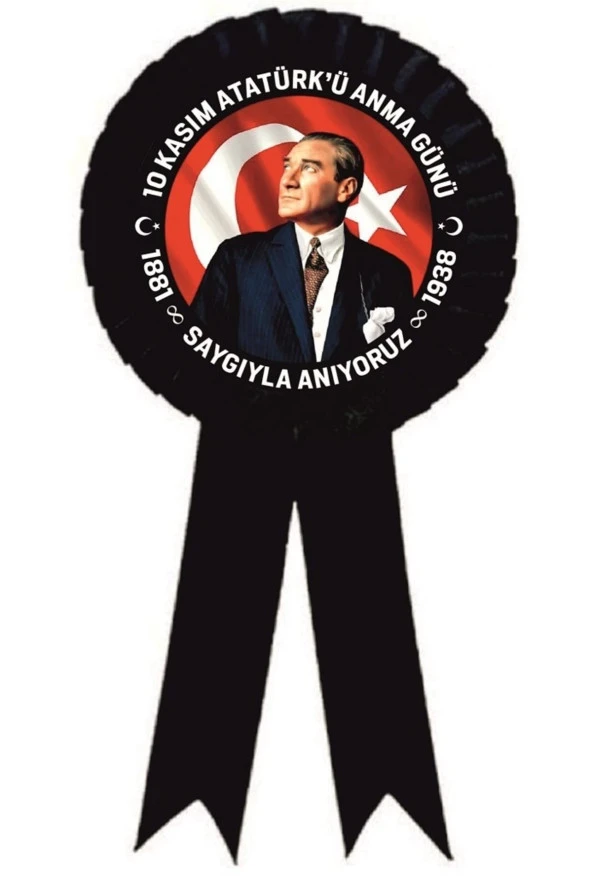 yıldızkurdelaankara 10 Kasım Saygı Ile Anıyoruz Atatürk Saten Kokart 50 Adet