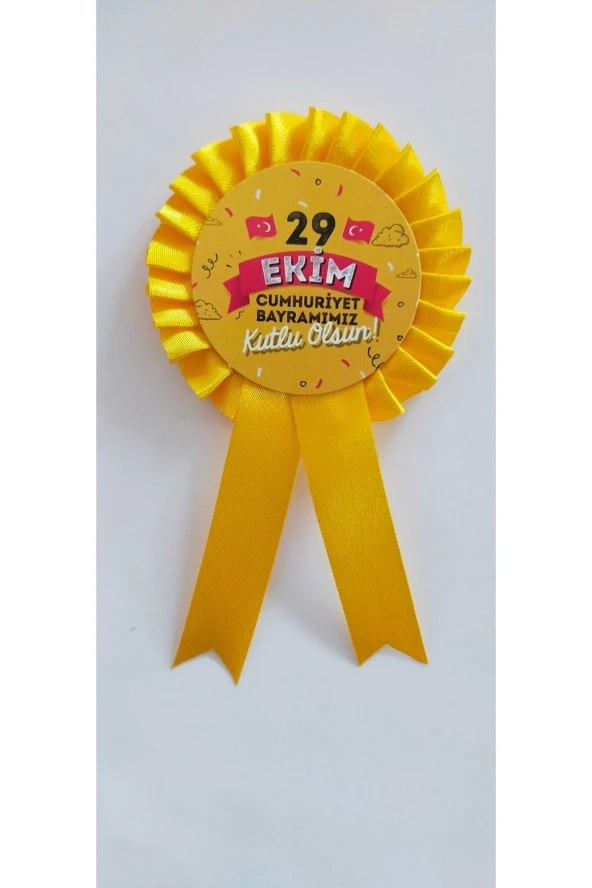 yıldızkurdelaankara 29 Ekim Cumhuriyet Bayramı Kutlu Olsun Saten Kokart 10 Adet